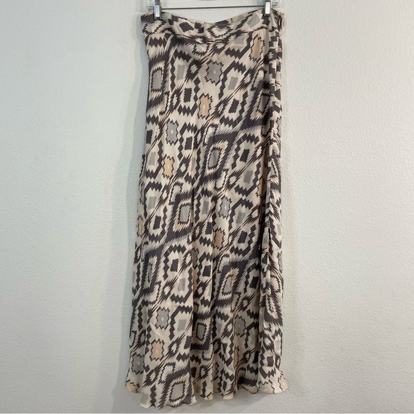 Soft Surroundings Geometric Aztec Print Maxi Skirt Lined Size Small. - Picture 1 of 13